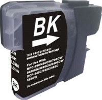LC-1100 | LC-980 | 1x Zwart | Huismerk | Cartridges voor Brother