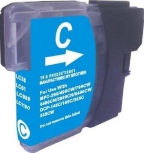 LC-1100 | LC-980 | 1x Cyaan | Huismerk | Cartridges voor Brother