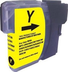LC-1100 | LC-980 | 1x Geel | Huismerk | Cartridges voor Brother