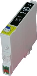 T0611 | 1x Zwart | Huismerk | Cartridges voor Epson