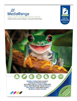 MediaRange | Foto Papier | Hoog Glanzend | Inktjet | Dubbelzijdig | A4 | 160 gr/m2 | 50 vel