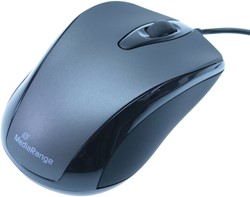 MediaRange | Muis | Bedraad | Optisch | 3 Knops | USB | Zwart