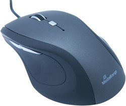 MediaRange | Muis | Bedraad | Optisch | 5 Knops | USB | Zwart
