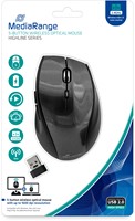 MediaRange | Muis | Draadloos | Optisch | 5 Knops | USB | Carbon Look-2