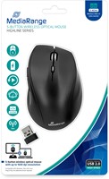 MediaRange | Muis | Draadloos | Optisch | 5 Knops | USB | Mat Zwart-2