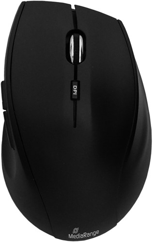 MediaRange | Muis | Draadloos | Optisch | 5 Knops | USB | Mat Zwart