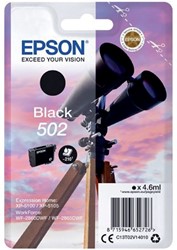 502 | 1x Zwart | Origineel | Cartridges voor Epson