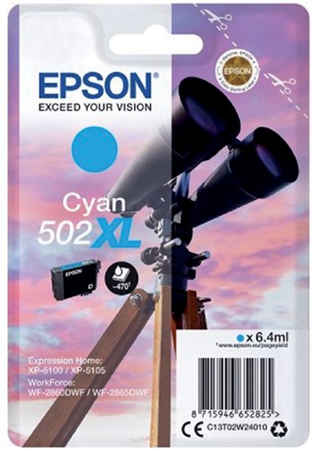 502 XL | 1x Cyaan | Origineel | Cartridges voor Epson
