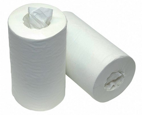 Poetspapier Cleaninq klein 1-laags 11x120m wit