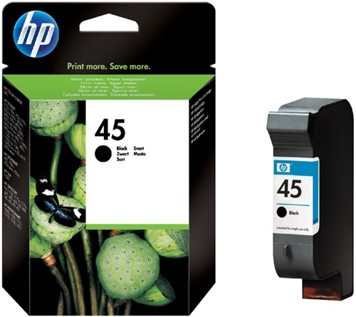 51645A | 1x Zwart | Origineel | Cartridge voor HP