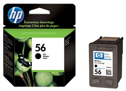 56 | 1x Zwart  | Origineel | Cartridges voor HP