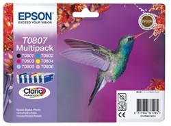 T0807 | 6 Pack | Origineel | Cartridges voor Epson