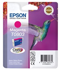 T0803 | 1x Magenta | Origineel | Cartridges voor Epson