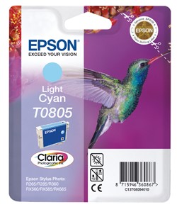 T0805 | 1x Licht Cyaan | Origineel | Cartridges voor Epson
