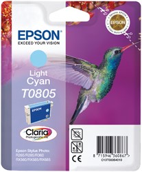 T0805 | 1x Licht Cyaan | Origineel | Cartridges voor Epson
