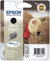 T0611 | 1x Zwart | Origineel | Cartridges voor Epson