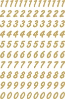 Etiket HERMA 4151 8mm getallen 0-9 goud op transparant 200st