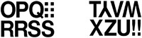 Etiket HERMA 4188 33mm letters O-Z zwart 16stuks