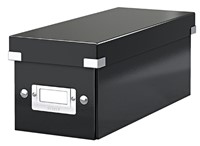 CD-opbergdoos Leitz Click & Store WOW  gerecycled karton 143x136x352mm zwart