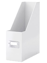 Tijdschriftencassette Leitz WOW click & store gerecycled karton wit