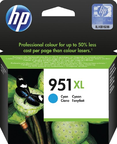 951 XL | 1x Cyaan  | Origineel | Cartridges voor HP