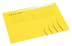Vouwmap Secolor met tabrand A4 100% gerecycled karton 250gr Geel