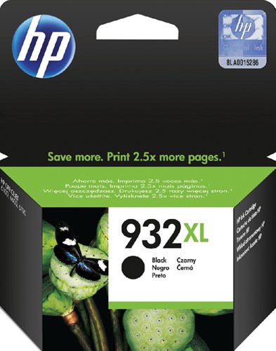 932 XL | 1x Zwart  | Origineel | Cartridges voor HP