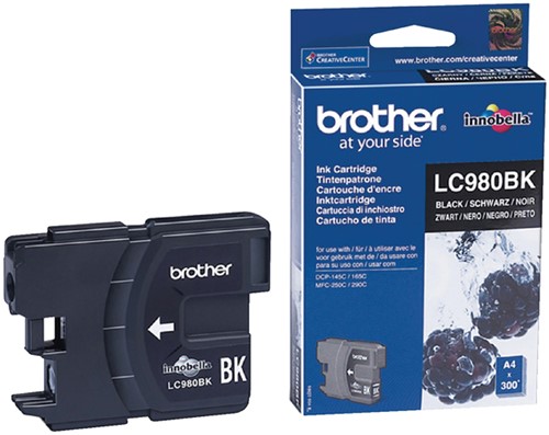 LC-980 | 1x Zwart | Origineel | Cartridges voor Brother