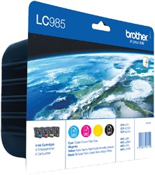 LC-985 | 4 Pack | Origineel | Cartridges voor Brother