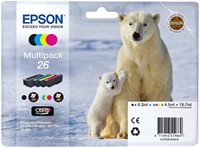 26 | 4 Pack | Origineel | Cartridges voor Epson