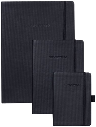 Notitieboek Sigel Conceptum Pure A5 194blz 80gr lijn zwart-2