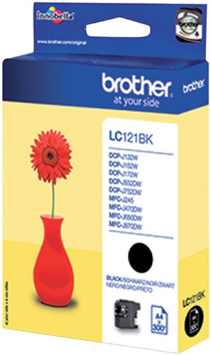 LC-121 | 1x Zwart | Origineel | Cartridges voor Brother
