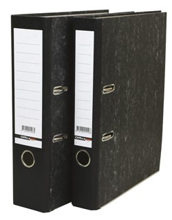 Ordner Qbasic A4 80mm karton zwart gewolkt