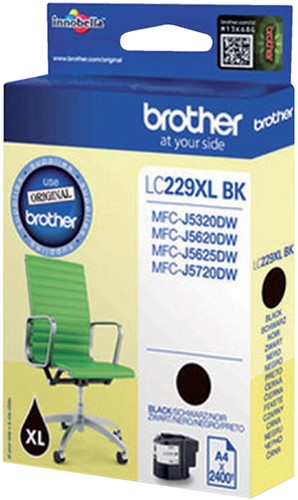 LC-229X | 1x Zwart | Origineel | Cartridges voor Brother