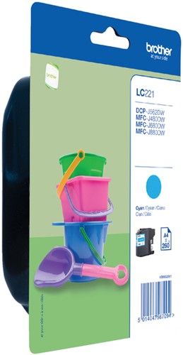 LC-221 | 1x Cyaan | Origineel | Cartridges voor Brother