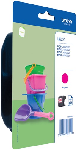 LC-221 | 1x Magenta | Origineel | Cartridges voor Brother