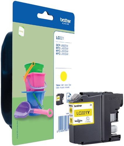 LC-221 | 1x Geel | Origineel | Cartridges voor Brother
