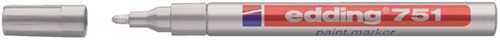 Paintmarker edding 751 op oliebasis 1-2mm zilver