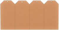 Label karton nr 2  200gr 40x80mm chamois 1000 stuks-2
