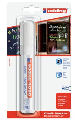 Krijtstift edding 4090 window schuin 4-15mm wit bister à 1 stuk