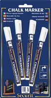 Krijtstift Securit SMA-100 rond wit 1-2mm blister à 4 stuks