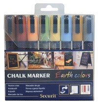 Krijtstift Securit SMA-510 schuin ass 2-6mm blister à 8 stuks