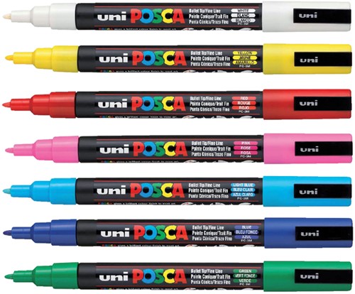 Paintmarker Uni POSCA PC3M fijn gl-2