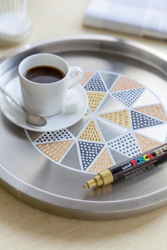 Paintmarker Uni POSCA PCF350 Brush 1-10mm zilver-2