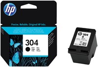 304 | 1x Zwart | Origineel | Cartridges voor HP