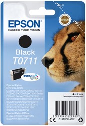 T0711 | 1x Zwart | Origineel | Cartridges voor Epson