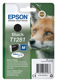 T1281 | 1x Zwart | Origineel | Cartridges voor Epson