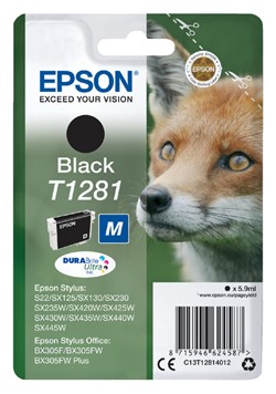 T1281 | 1x Zwart | Origineel | Cartridges voor Epson