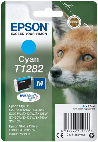 T1282 | 1x Cyaan | Origineel | Cartridges voor Epson