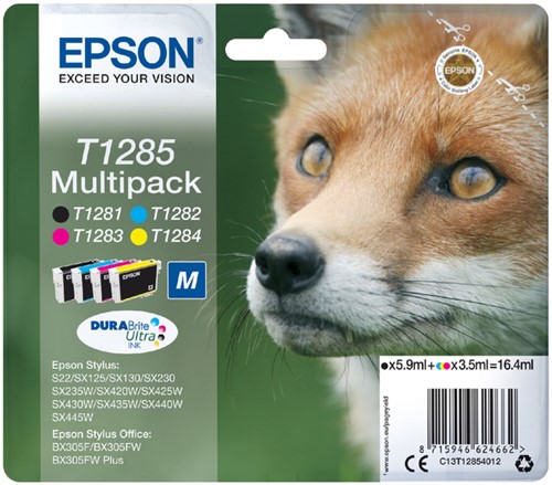 T1285 | 4 Pack | Origineel | Cartridges voor Epson